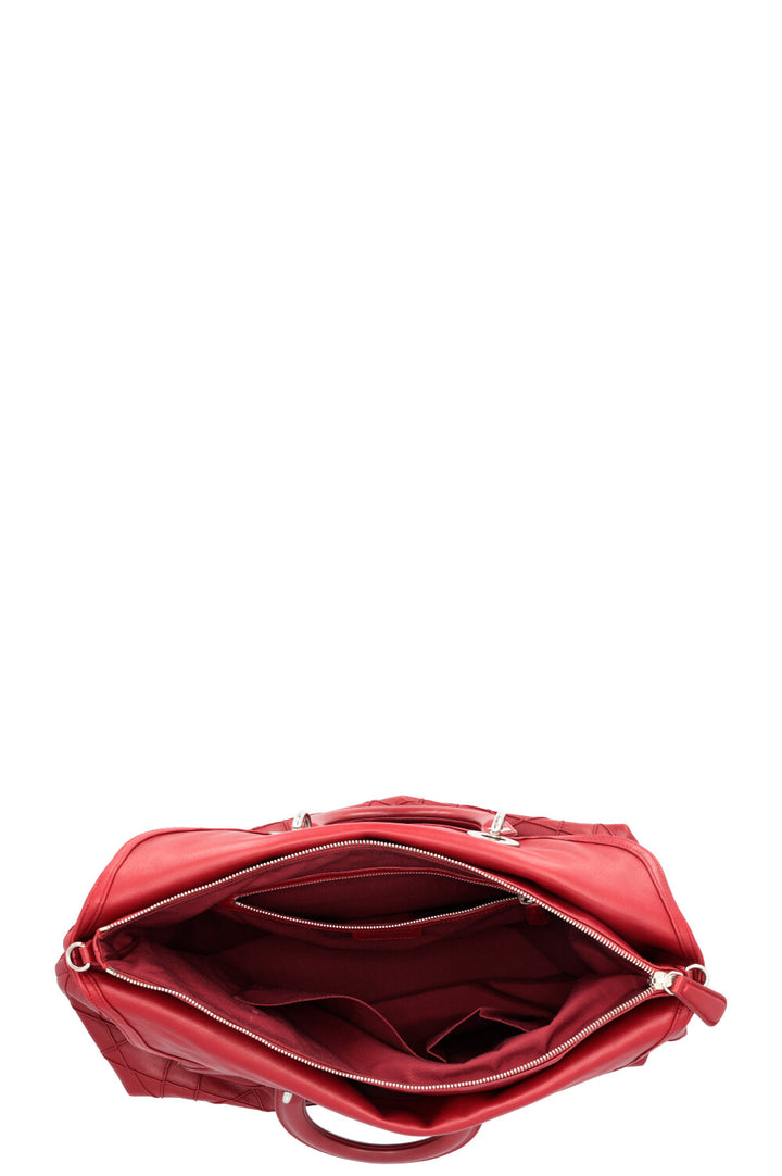 CHRISTIAN DIOR Granville Bag Cannage Red Leather
