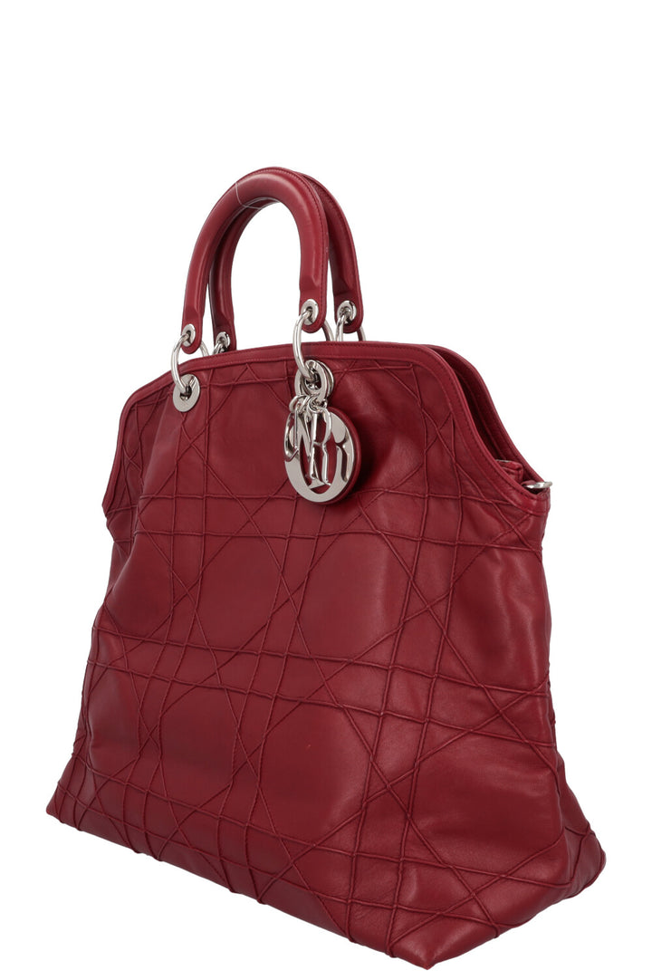 CHRISTIAN DIOR Granville Cannage Bag Leather Red