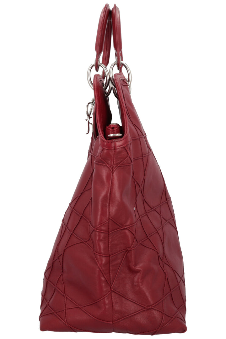 CHRISTIAN DIOR Granville Bag Cannage Red Leather