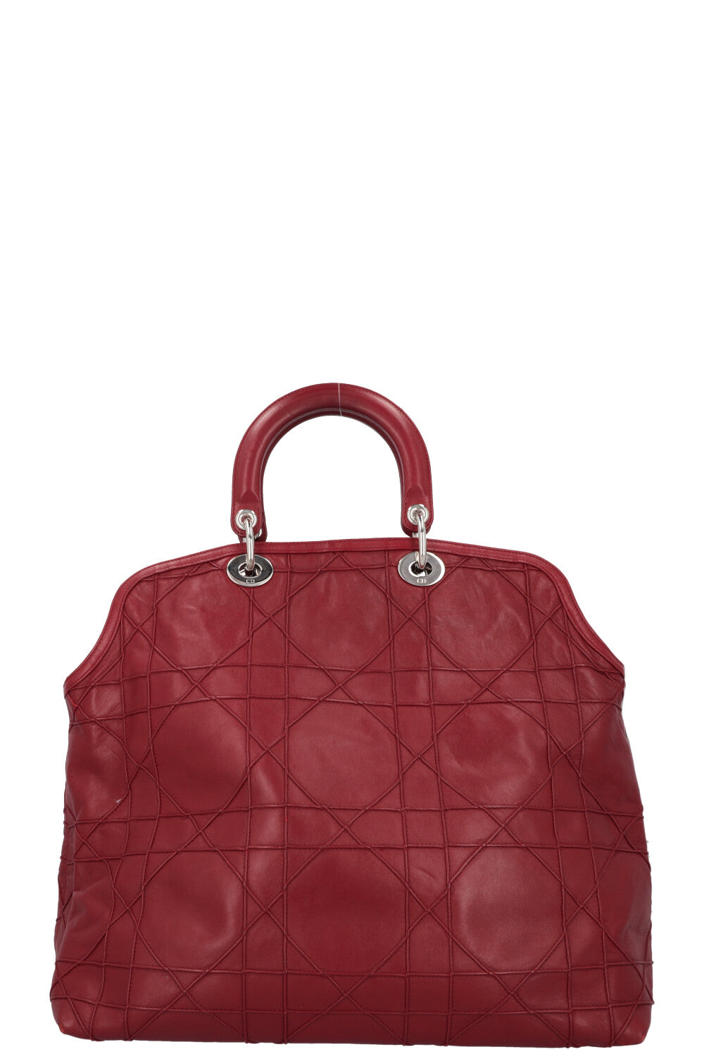 CHRISTIAN DIOR Granville Cannage Bag Leather Red