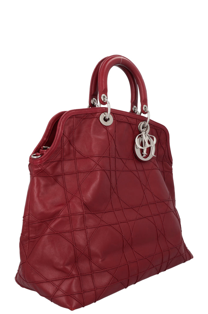 CHRISTIAN DIOR Granville Cannage Bag Leather Red
