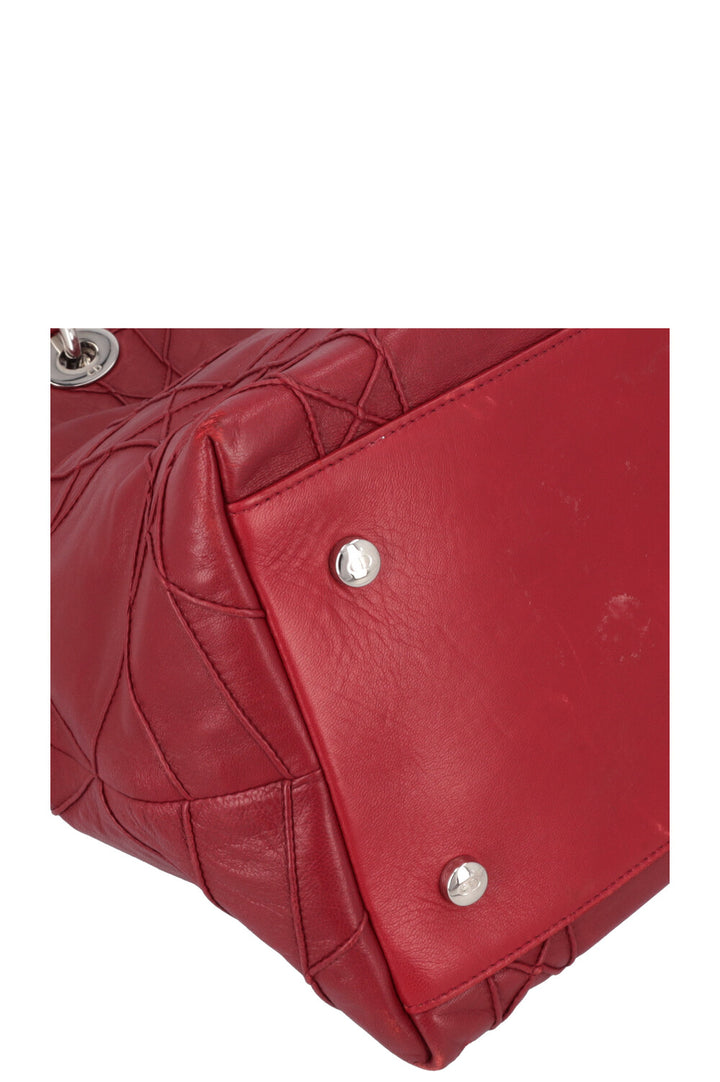 CHRISTIAN DIOR Granville Bag Cannage Red Leather