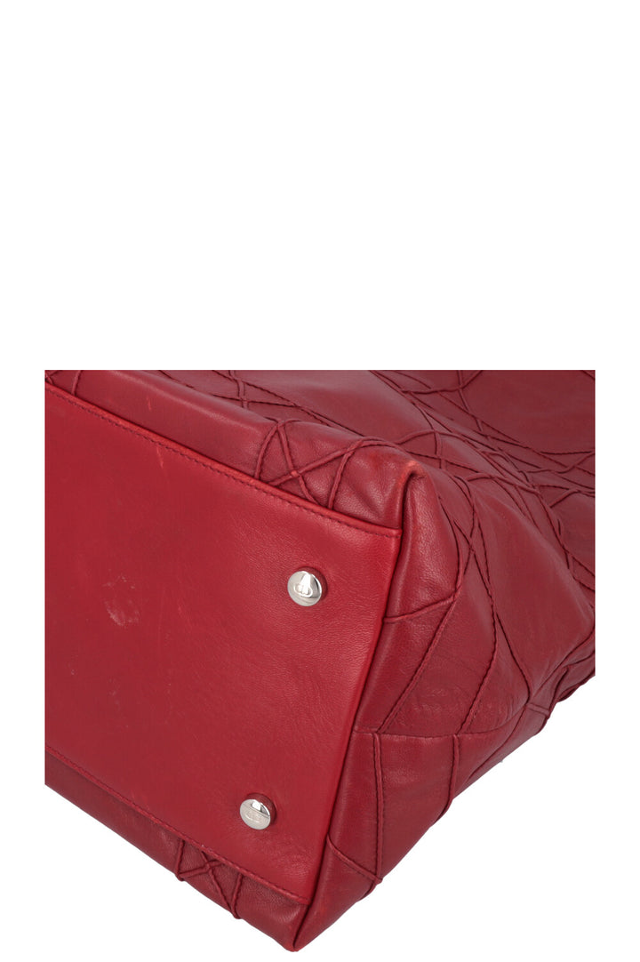 CHRISTIAN DIOR Granville Bag Cannage Red Leather