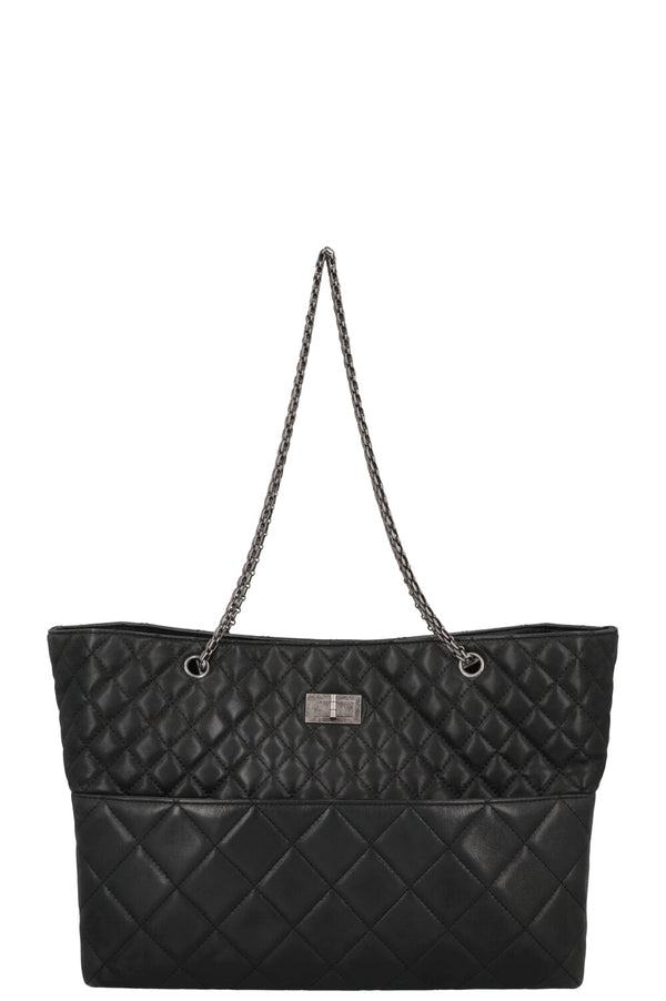 CHANEL 2.55 Reissue Tote Bag Leather Black