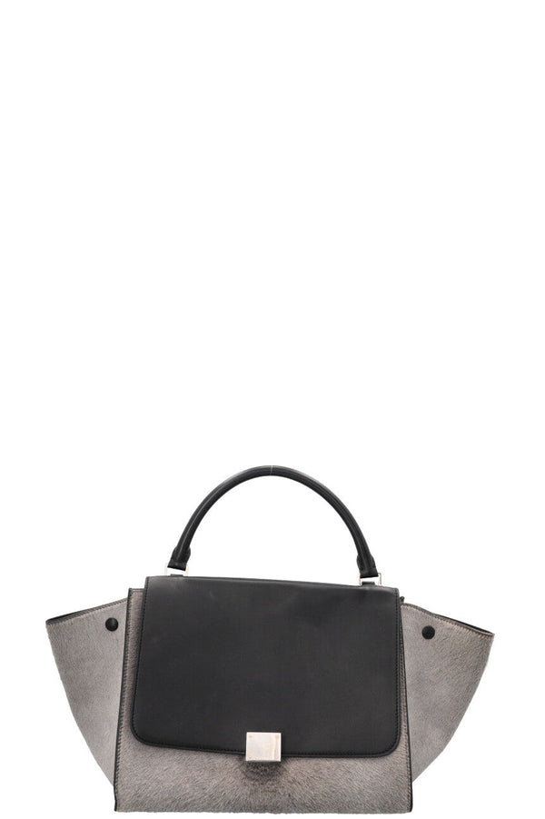 CÉLINE Trapèze Bag Ponyhair Grey