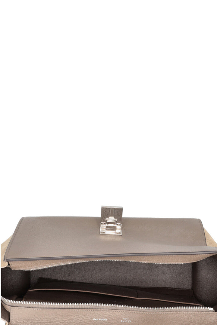CÉLINE Trapèze Bag Suede Leather Beige