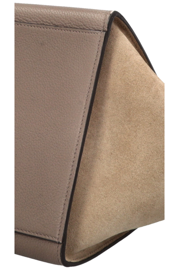 CÉLINE Trapèze Bag Suede Leather Beige