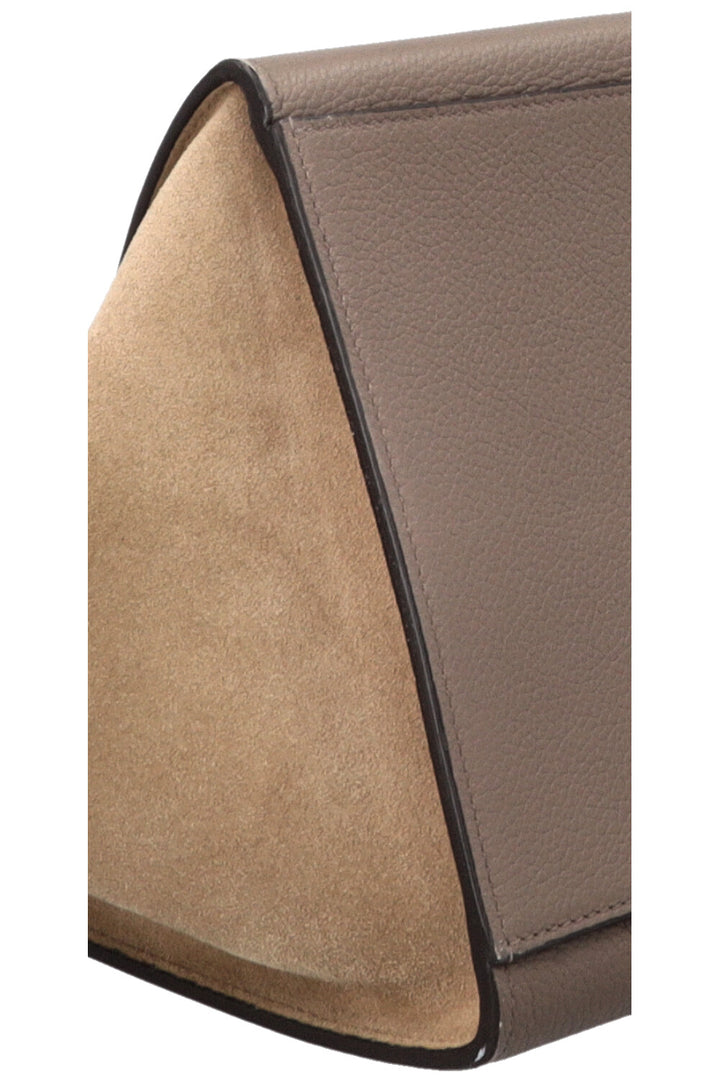 CÉLINE Trapèze Bag Suede Leather Beige