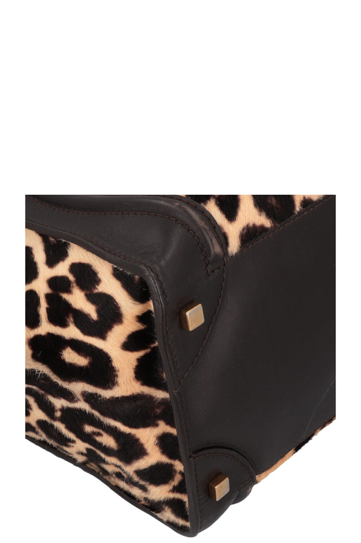 CÉLINE Mini Luggage Pony hair Cheetah Brown