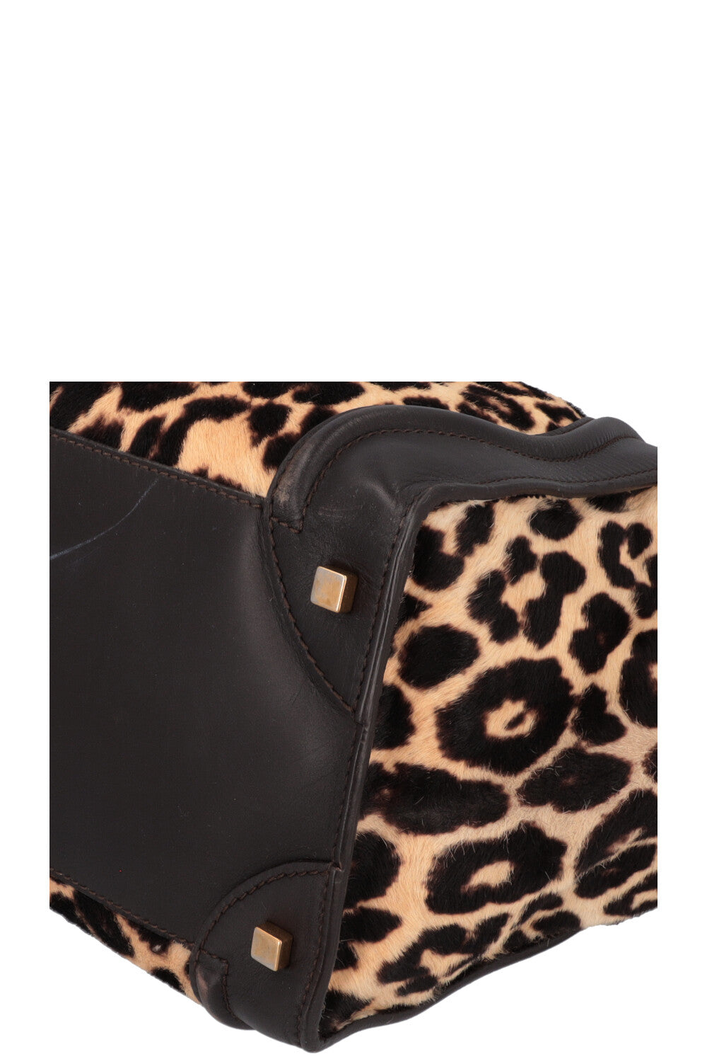 CÉLINE Mini Luggage Pony hair Cheetah Brown