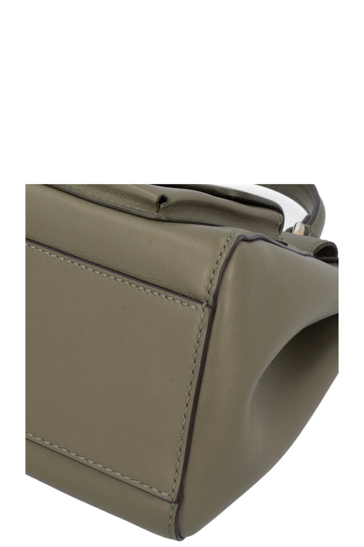 FENDI Mini Peekaboo Pocket Leather Green