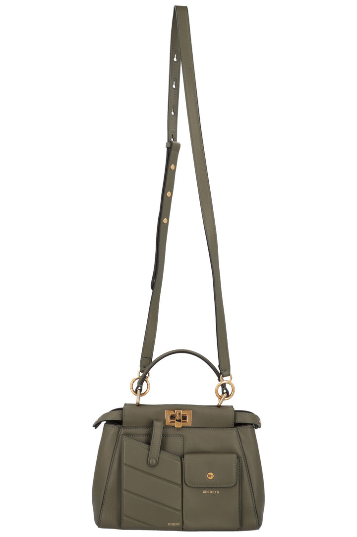 FENDI Mini Peekaboo Pocket Leather Green