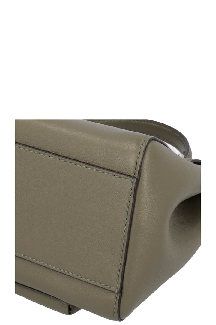 FENDI Mini Peekaboo Pocket Leather Green