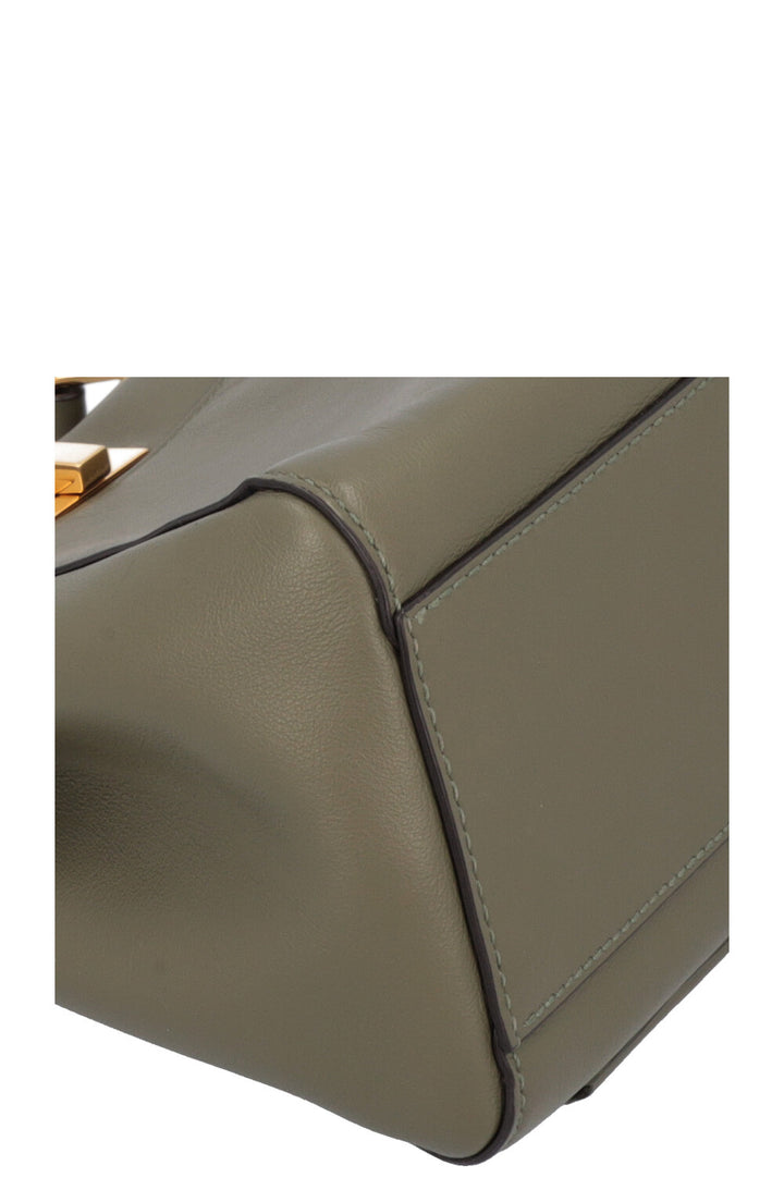 FENDI Mini Peekaboo Pocket Leather Green