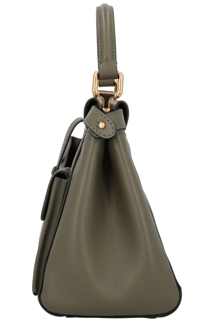 FENDI Mini Peekaboo Pocket Leather Green
