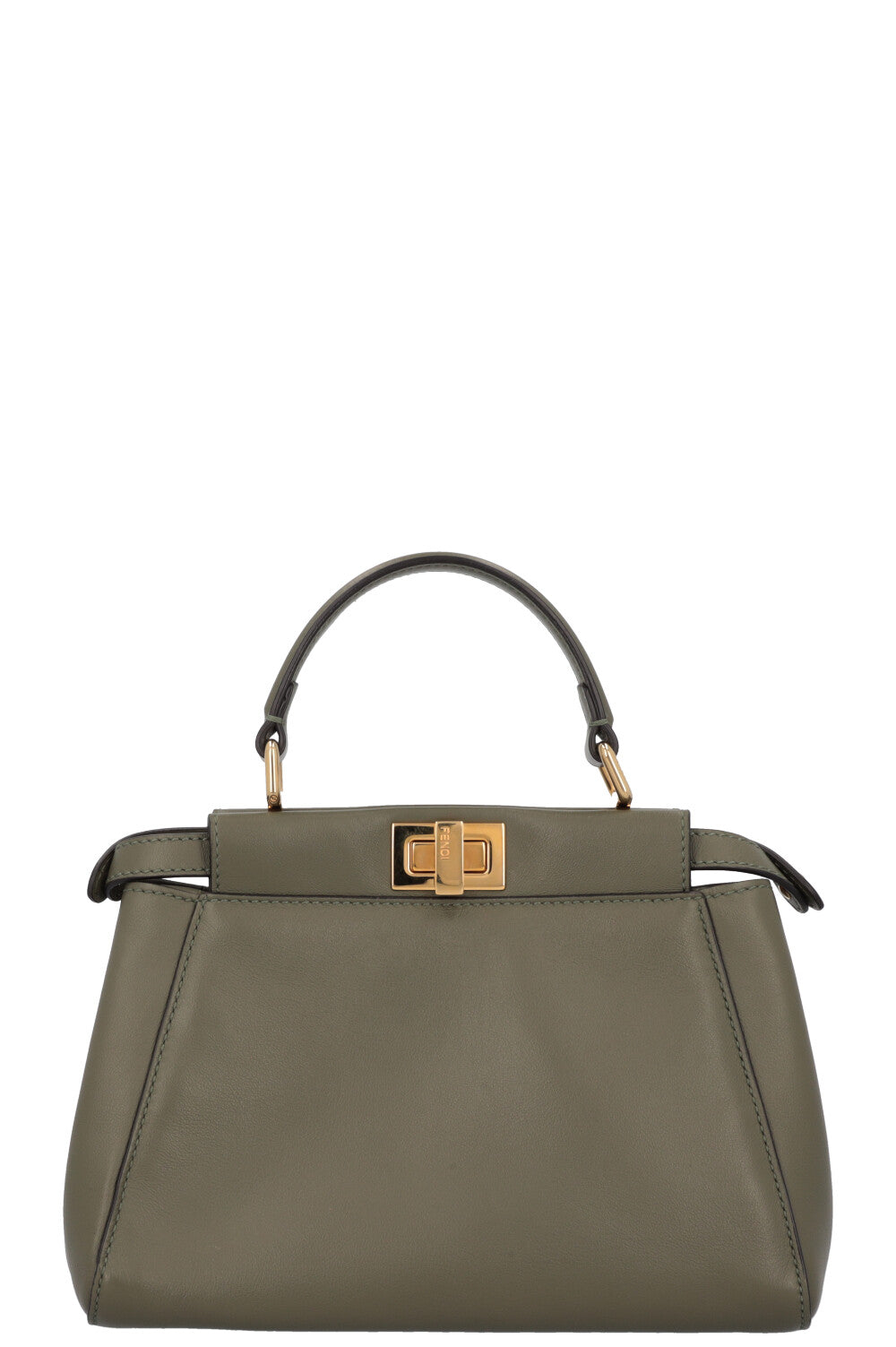 FENDI Mini Peekaboo Pocket Leather Green