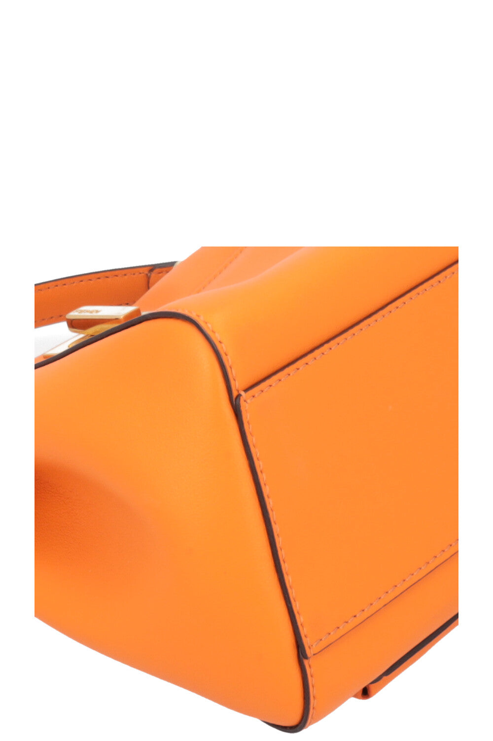 FENDI Mini Peekaboo Poche Cuir Orange