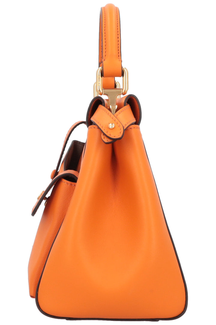 FENDI Mini Peekaboo Poche Cuir Orange