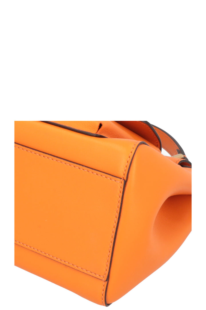 FENDI Mini Peekaboo Poche Cuir Orange