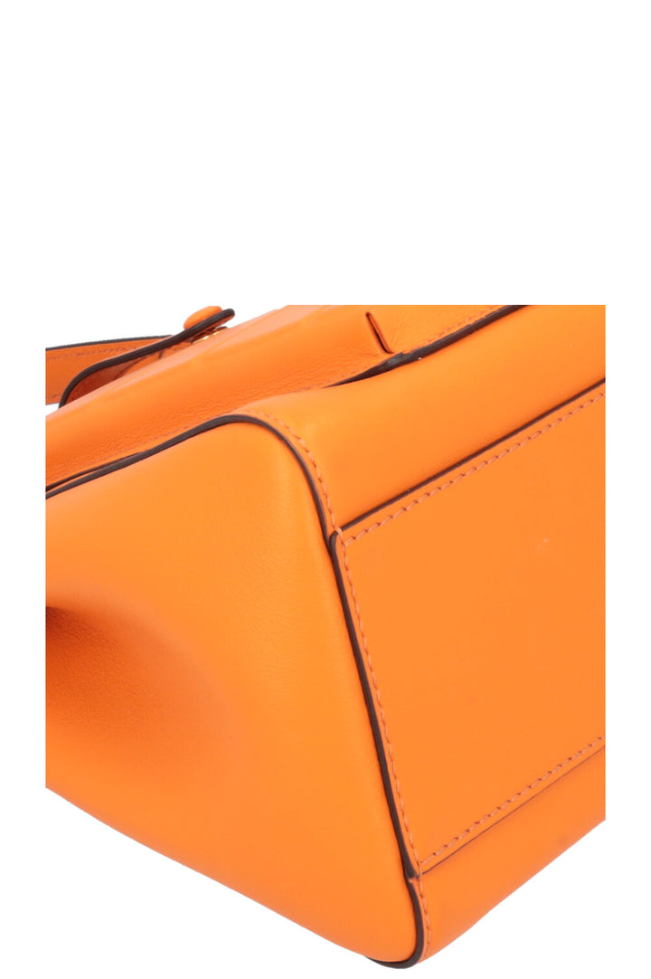 FENDI Mini Peekaboo Poche Cuir Orange