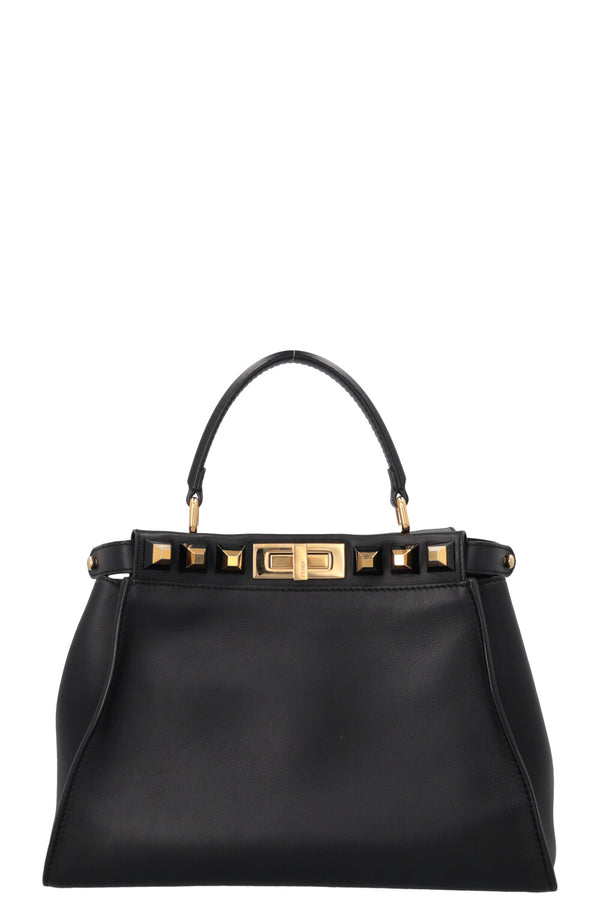 FENDI Peekaboo Medium Gold Edition Black