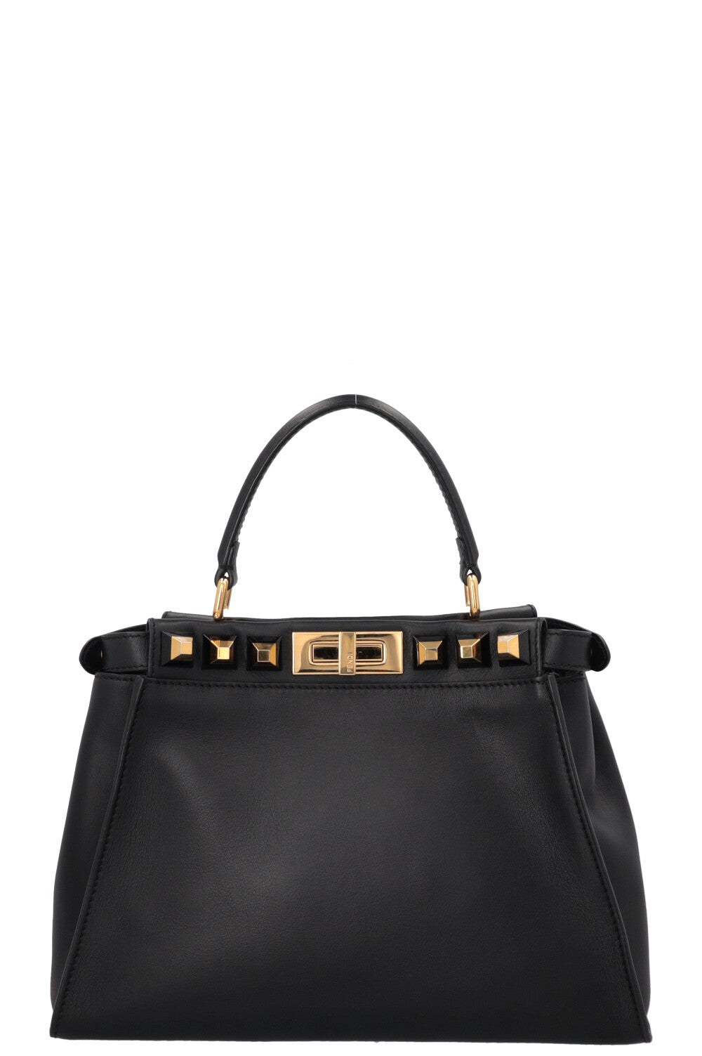 FENDI Peekaboo Medium Gold Edition Black