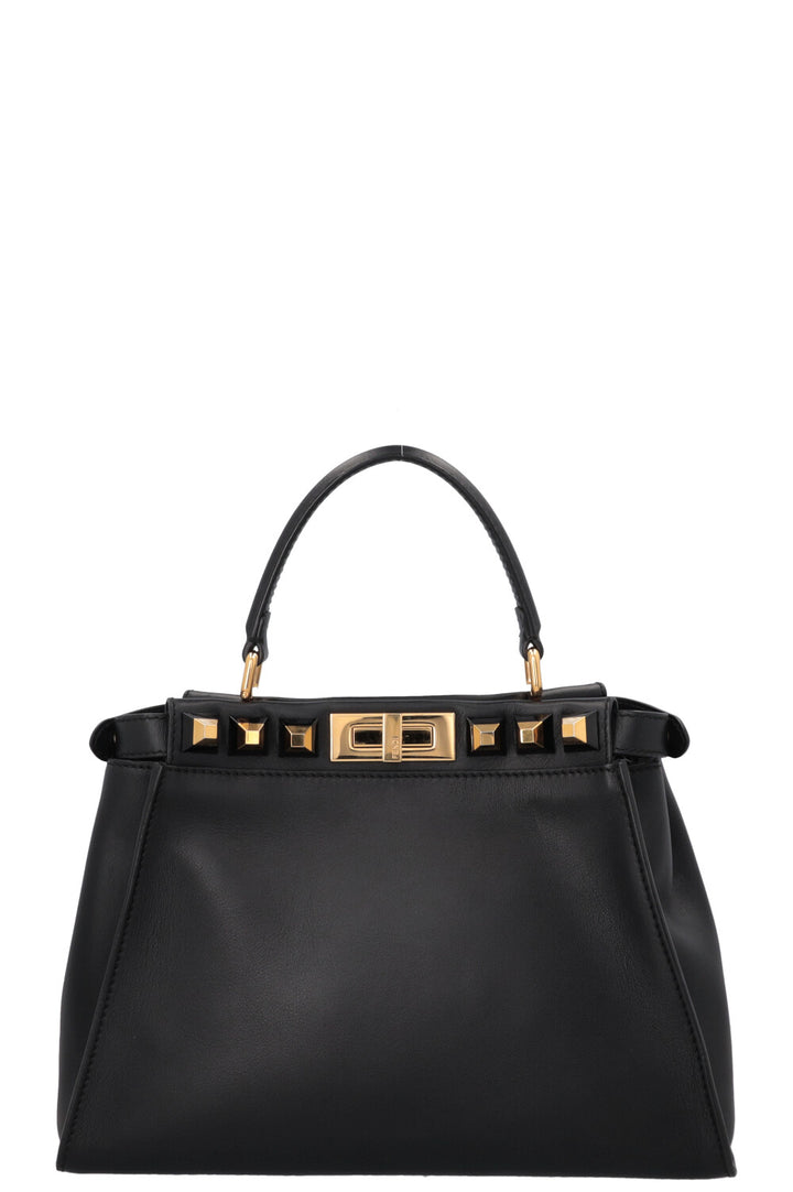FENDI Peekaboo Medium Gold Edition Black