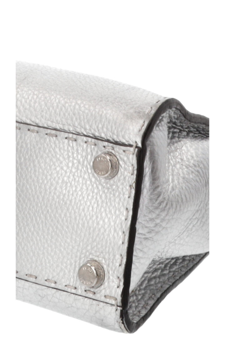 FENDI Peekaboo Medium Leather Silver