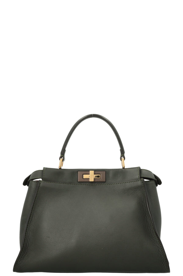 FENDI Peekaboo Medium Leather Olive