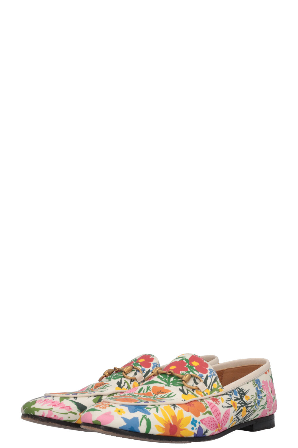 GUCCI Ken Scott Jordaan Floral Flat Leather
