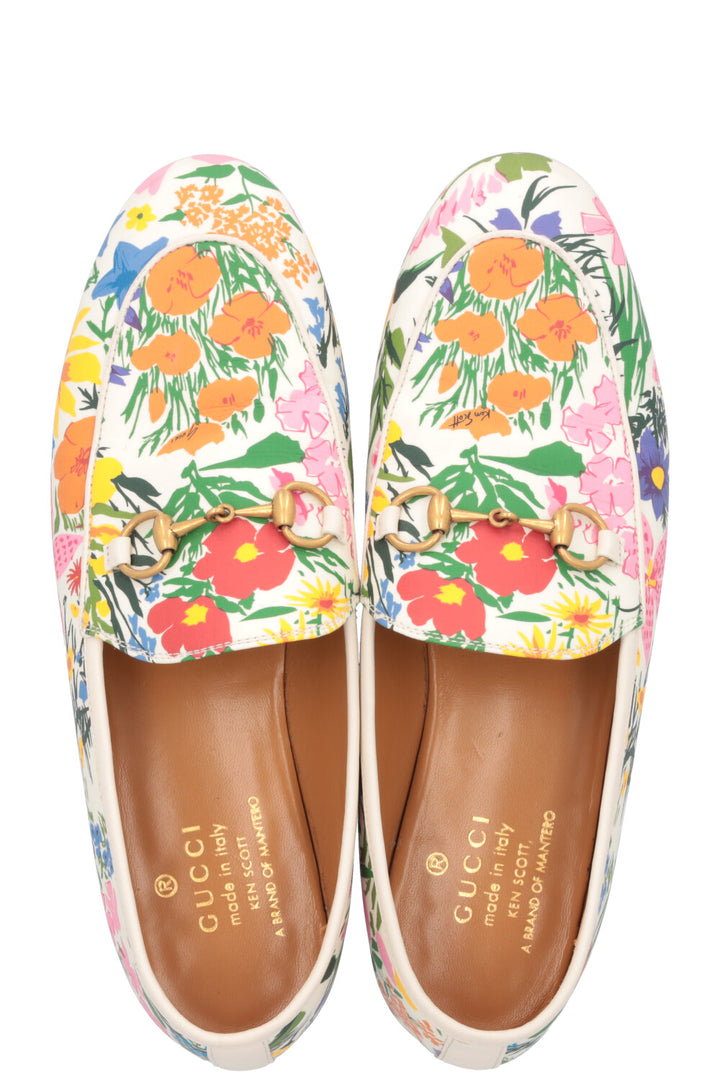 GUCCI Ken Scott Jordaan Floral Flat Leather