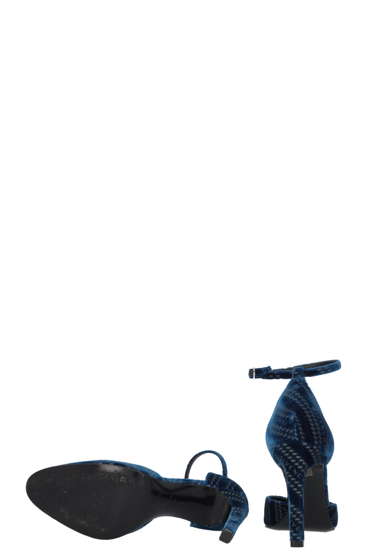 GIVENCHY Logo Heels Velvet Blue