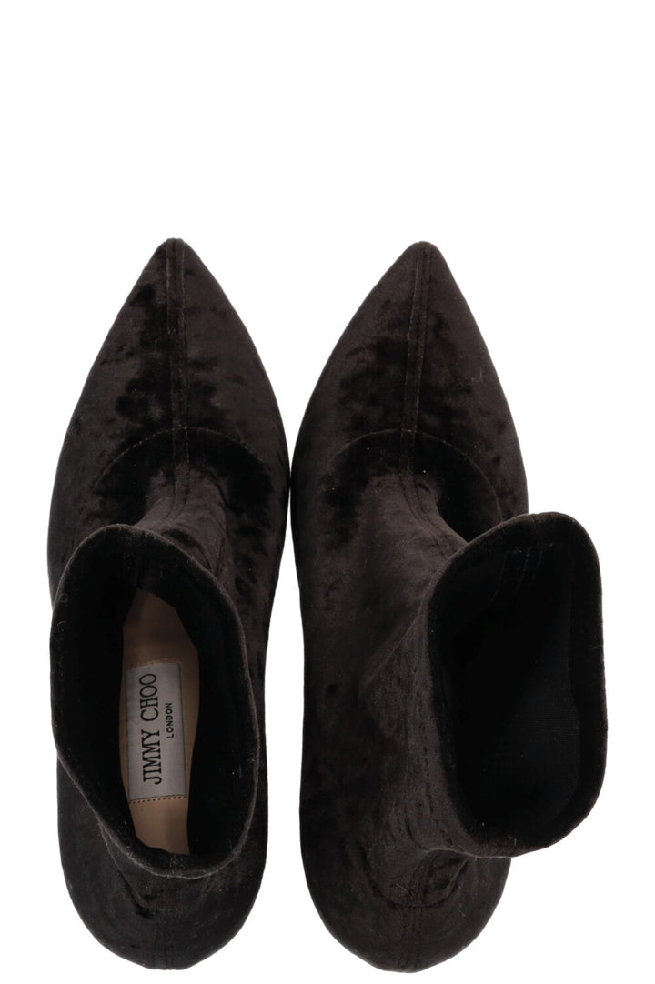 Bottines Louella JIMMY CHOO en velours noir