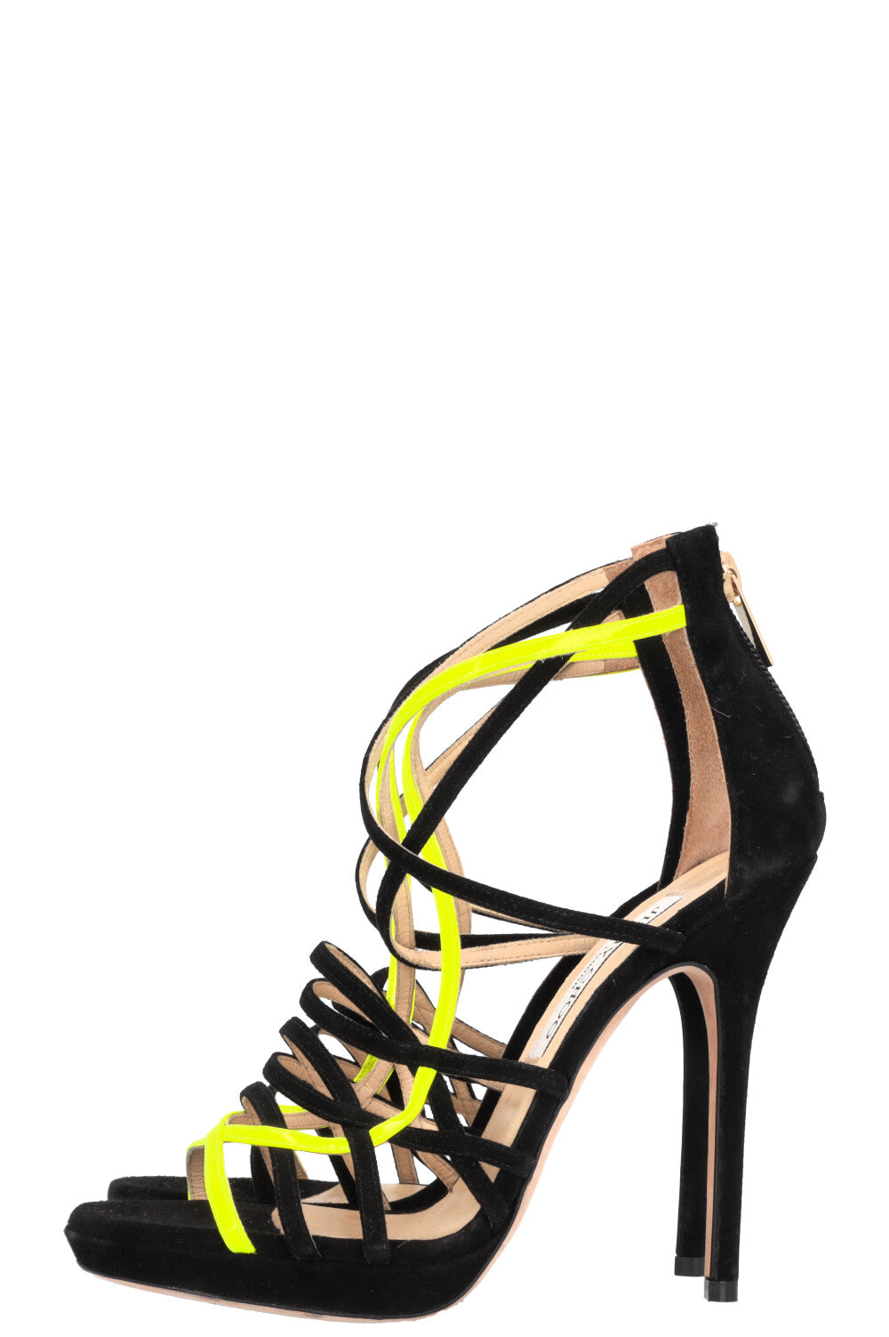 JIMMY CHOO Heels Suede Black Yellow