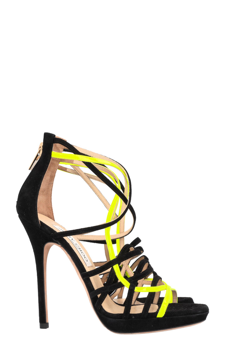 JIMMY CHOO Heels Suede Black Yellow