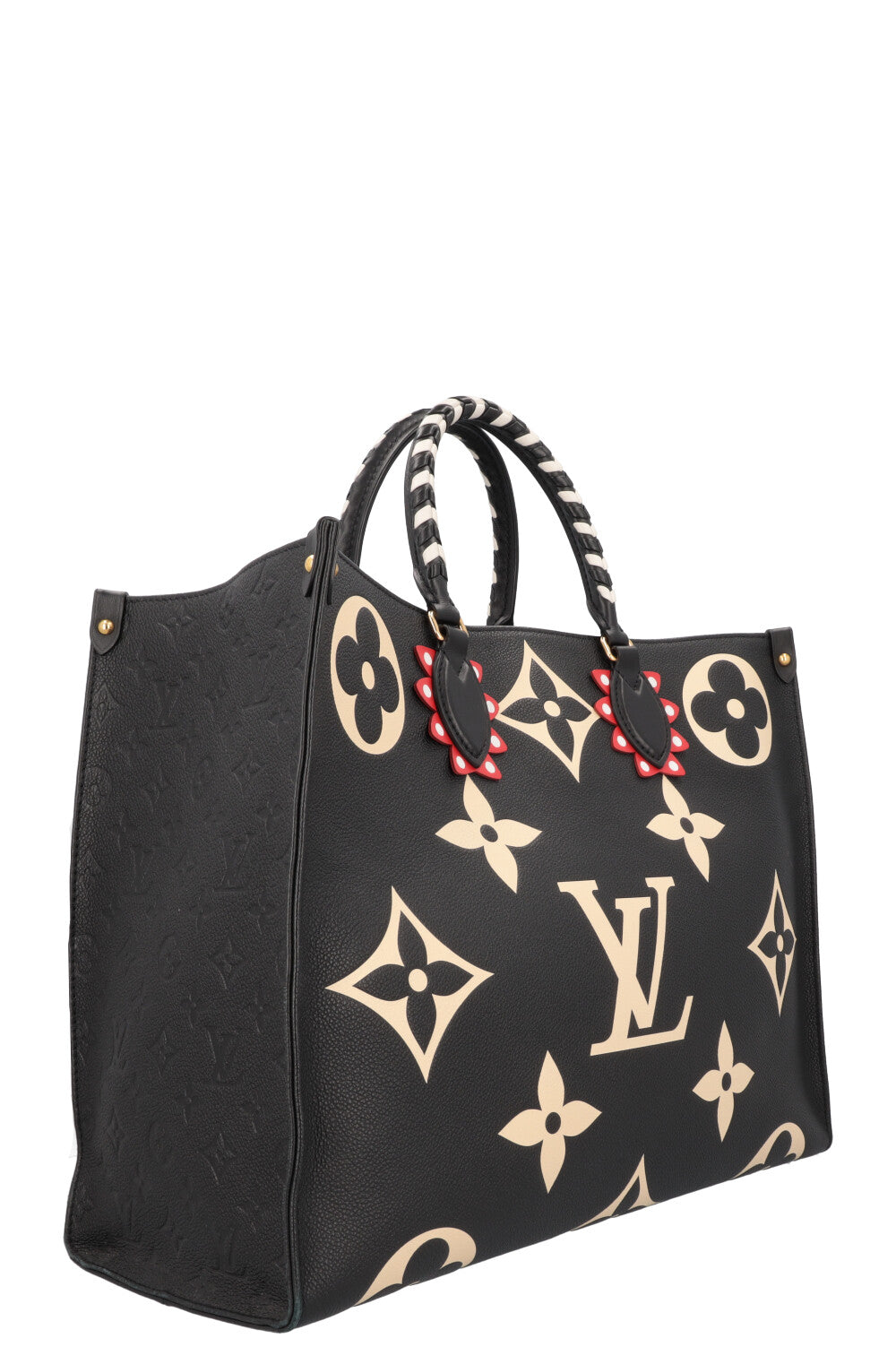 LOUIS VUITTON OnTheGo GM Tote Bag MNG Black Ivory REAWAKE