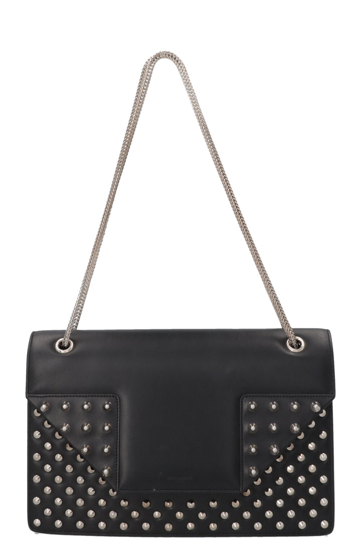 Sac bandoulière Saint Laurent Betty à clous noir