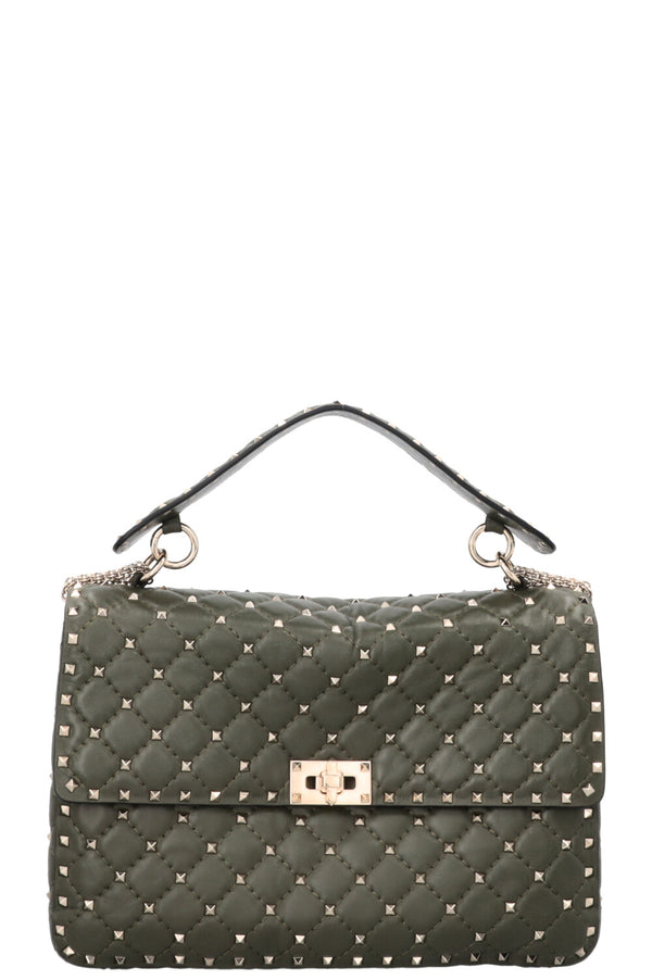 VALENTINO Rockstud Bag Large Leather Olive