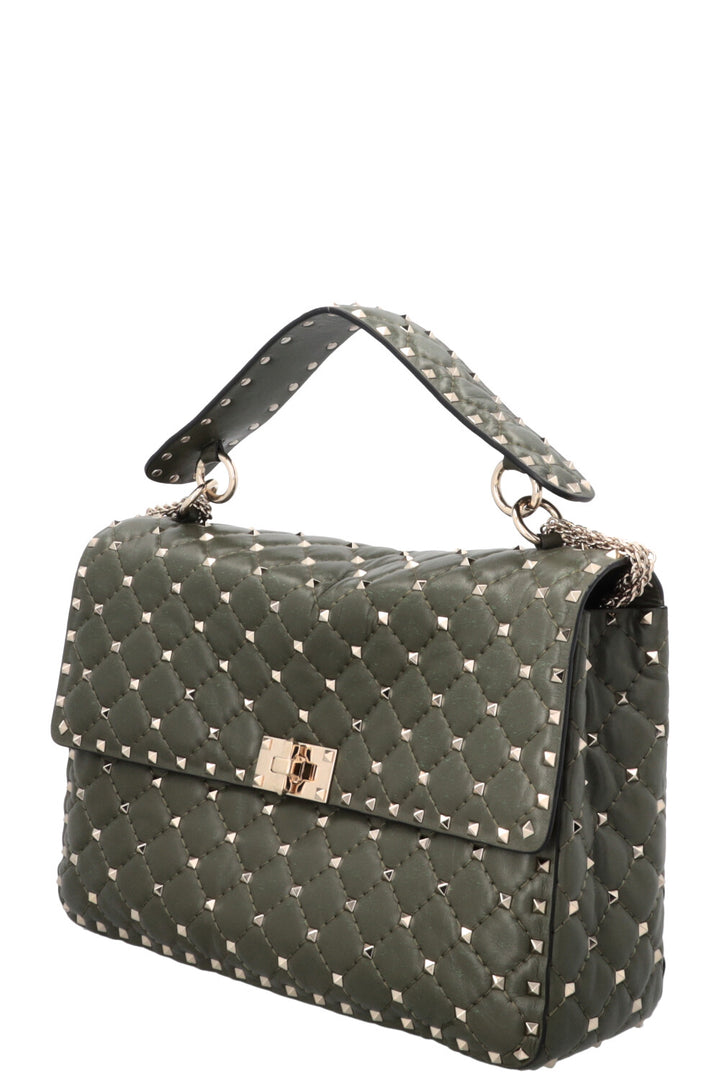 VALENTINO Rockstud Bag Large Leather Olive
