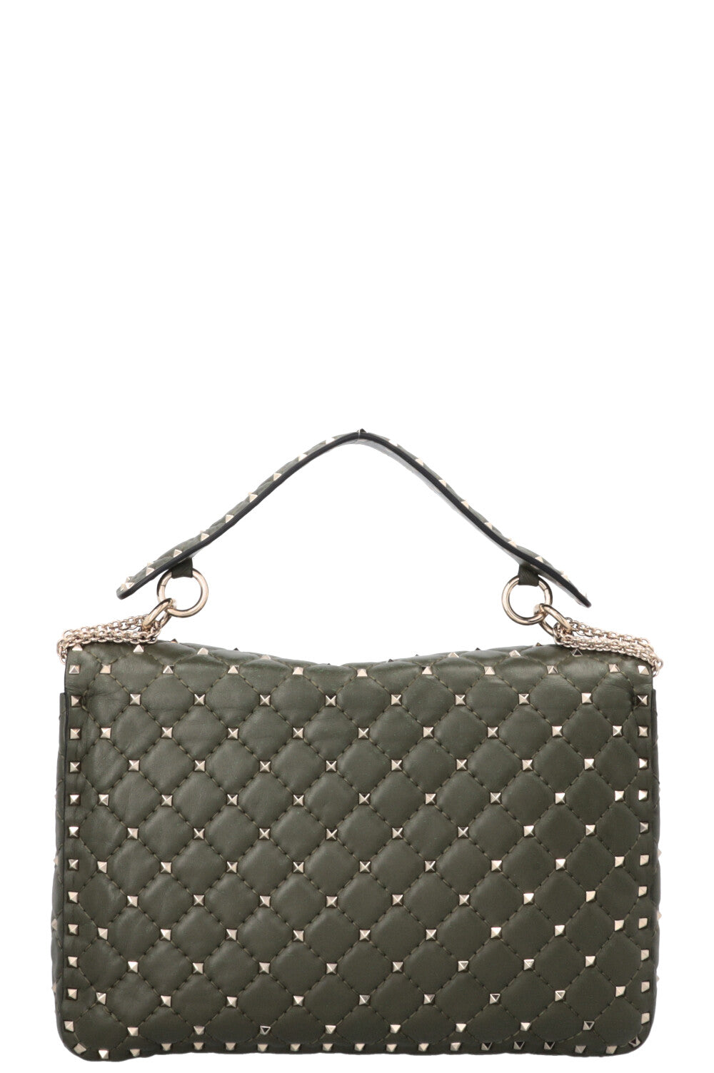 VALENTINO Rockstud Bag Large Leather Olive