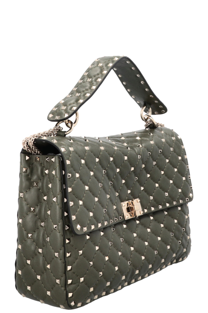 VALENTINO Rockstud Bag Large Leather Olive