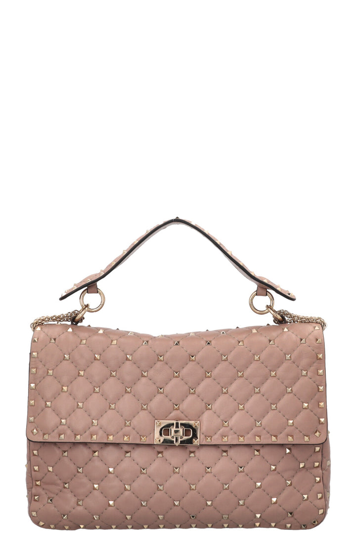 Sac VALENTINO Rockstud Grand Cuir Nude