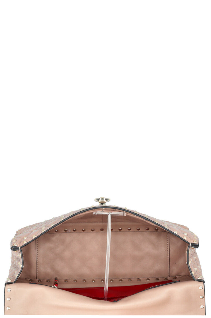 Sac VALENTINO Rockstud Grand Cuir Nude