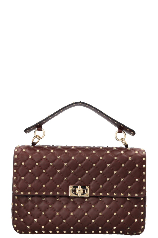 Sac VALENTINO Rockstud grand format en cuir bordeaux