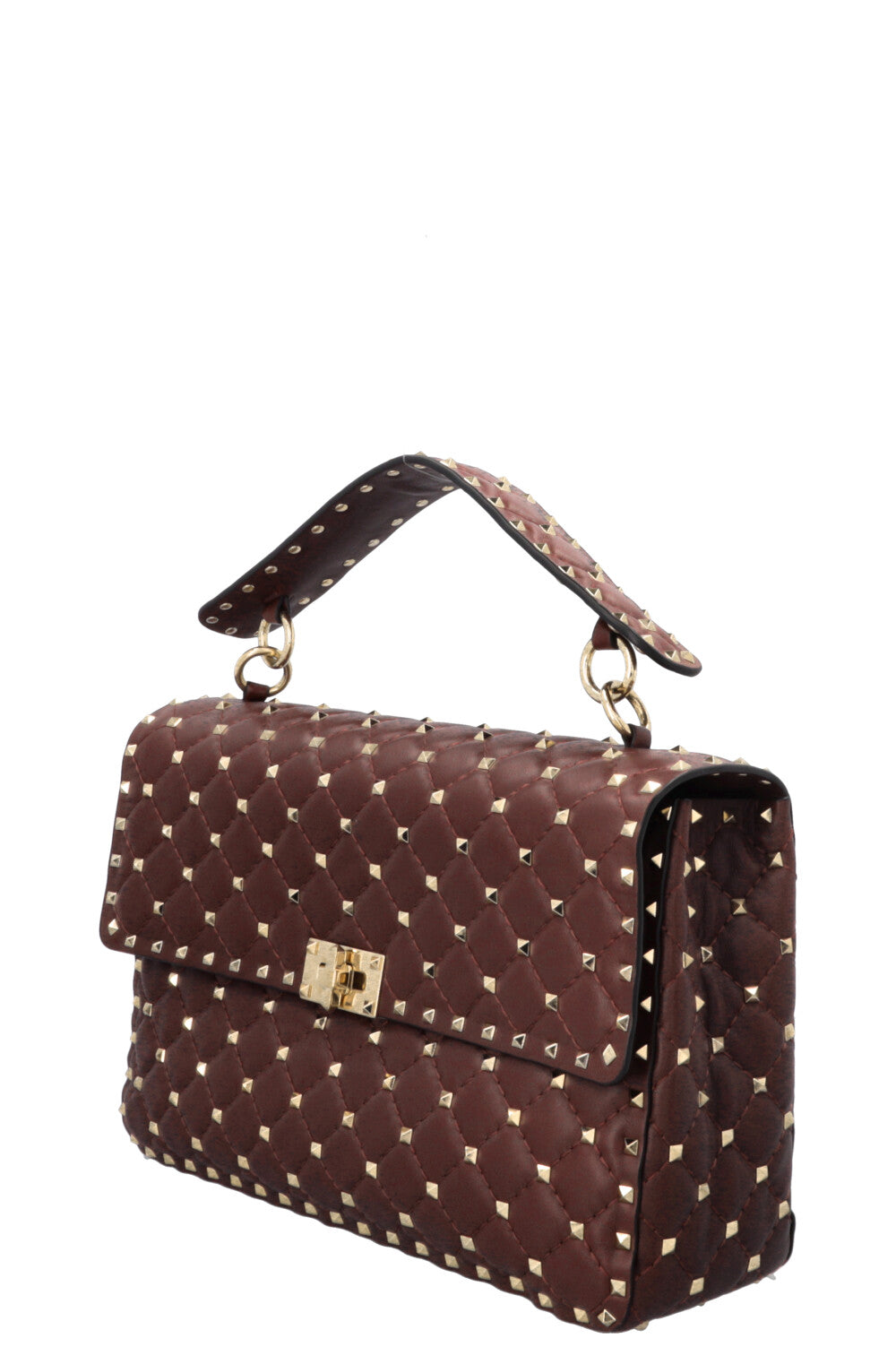 Sac VALENTINO Rockstud grand format en cuir bordeaux
