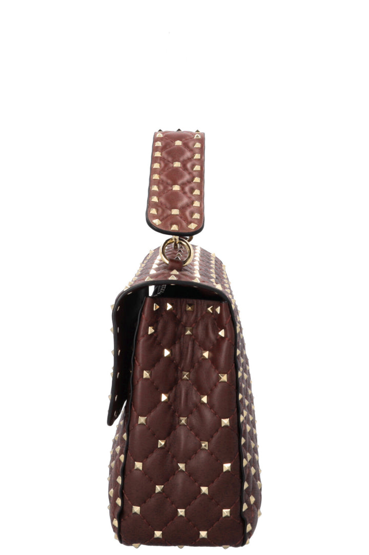 Sac VALENTINO Rockstud grand format en cuir bordeaux