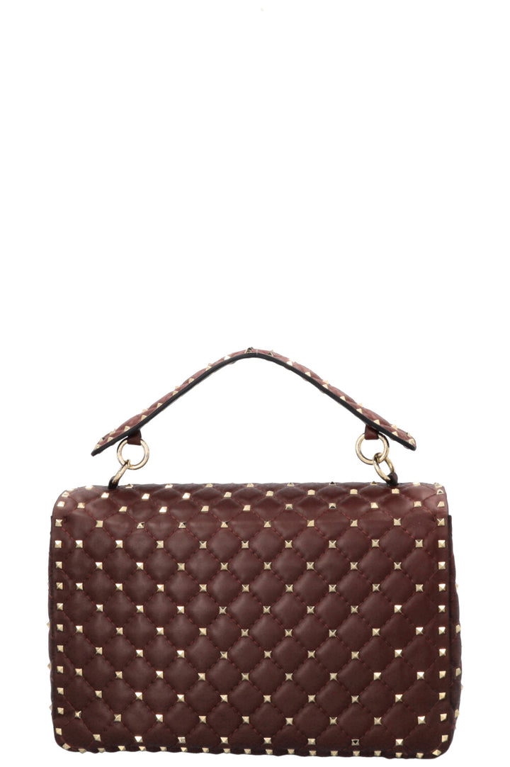 Sac VALENTINO Rockstud grand format en cuir bordeaux