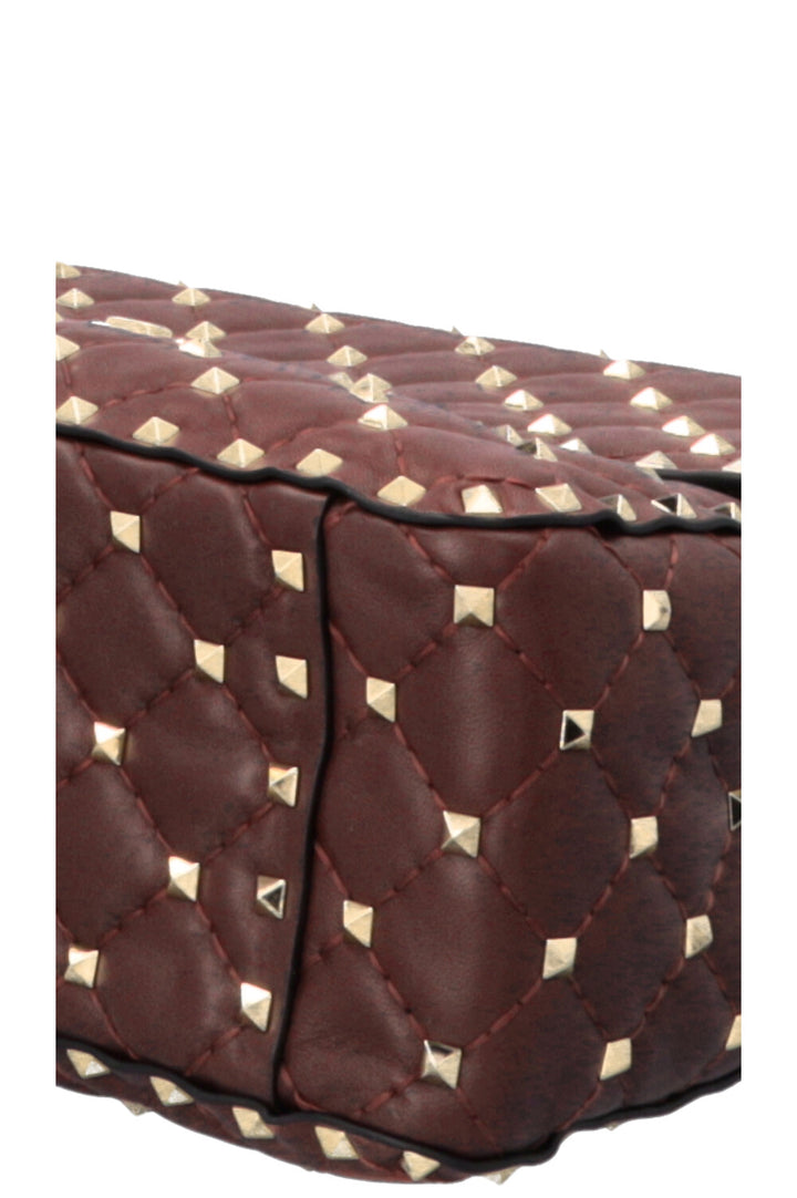 Sac VALENTINO Rockstud grand format en cuir bordeaux