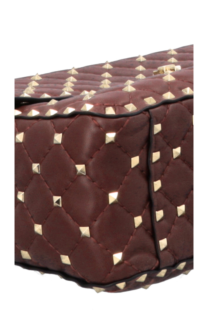 Sac VALENTINO Rockstud grand format en cuir bordeaux
