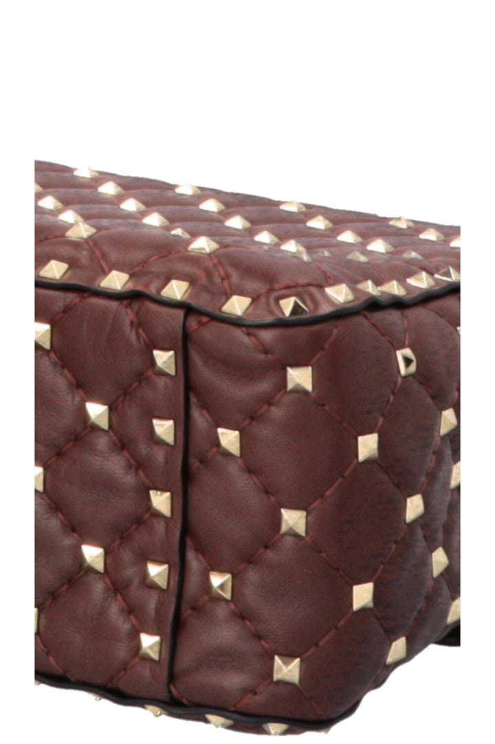 Sac VALENTINO Rockstud grand format en cuir bordeaux